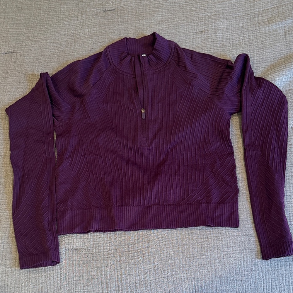lululemon athletica Deep Purple Ribbed Half Zip